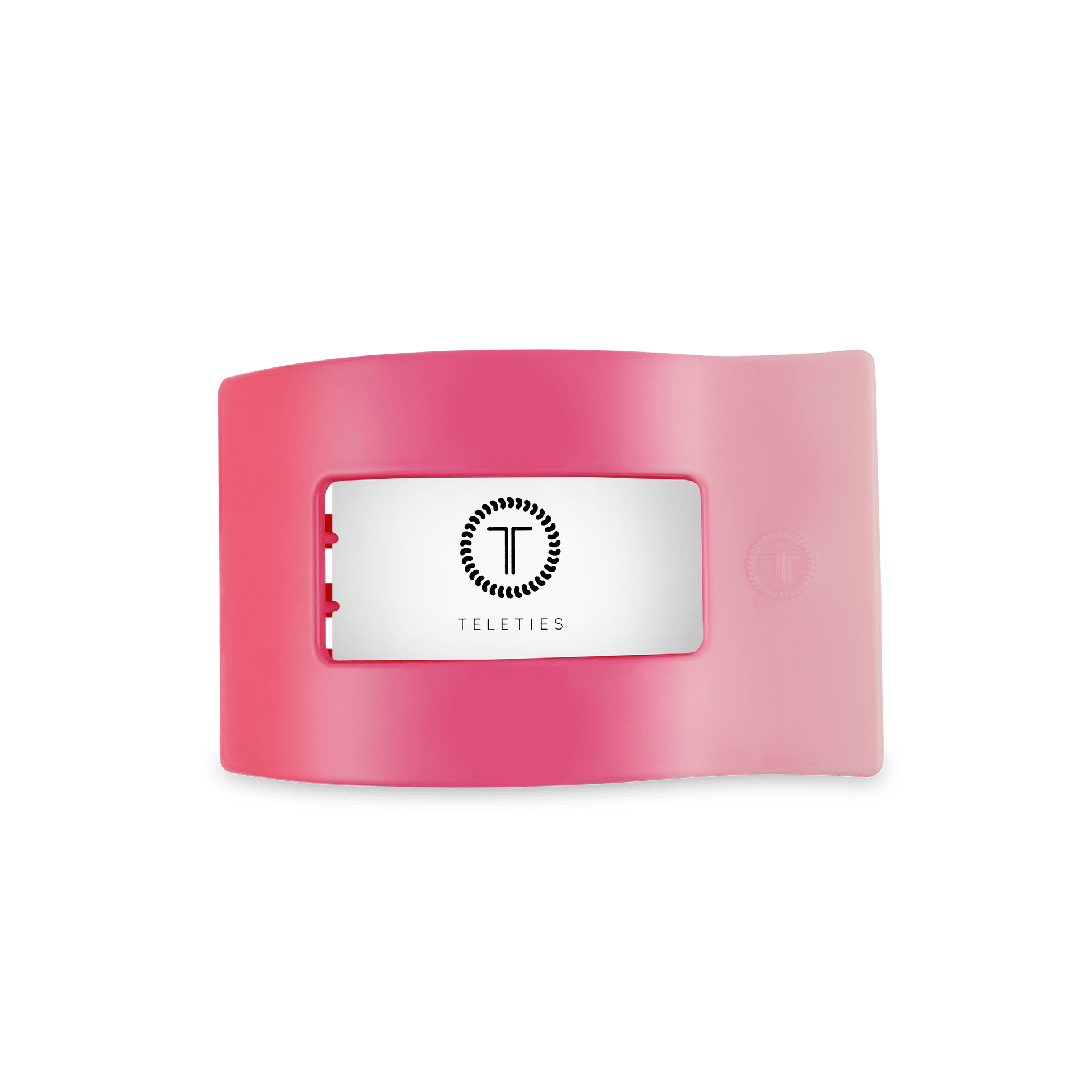 Kiss & Tell Medium Flat Rectangle Hair Clip in Pink