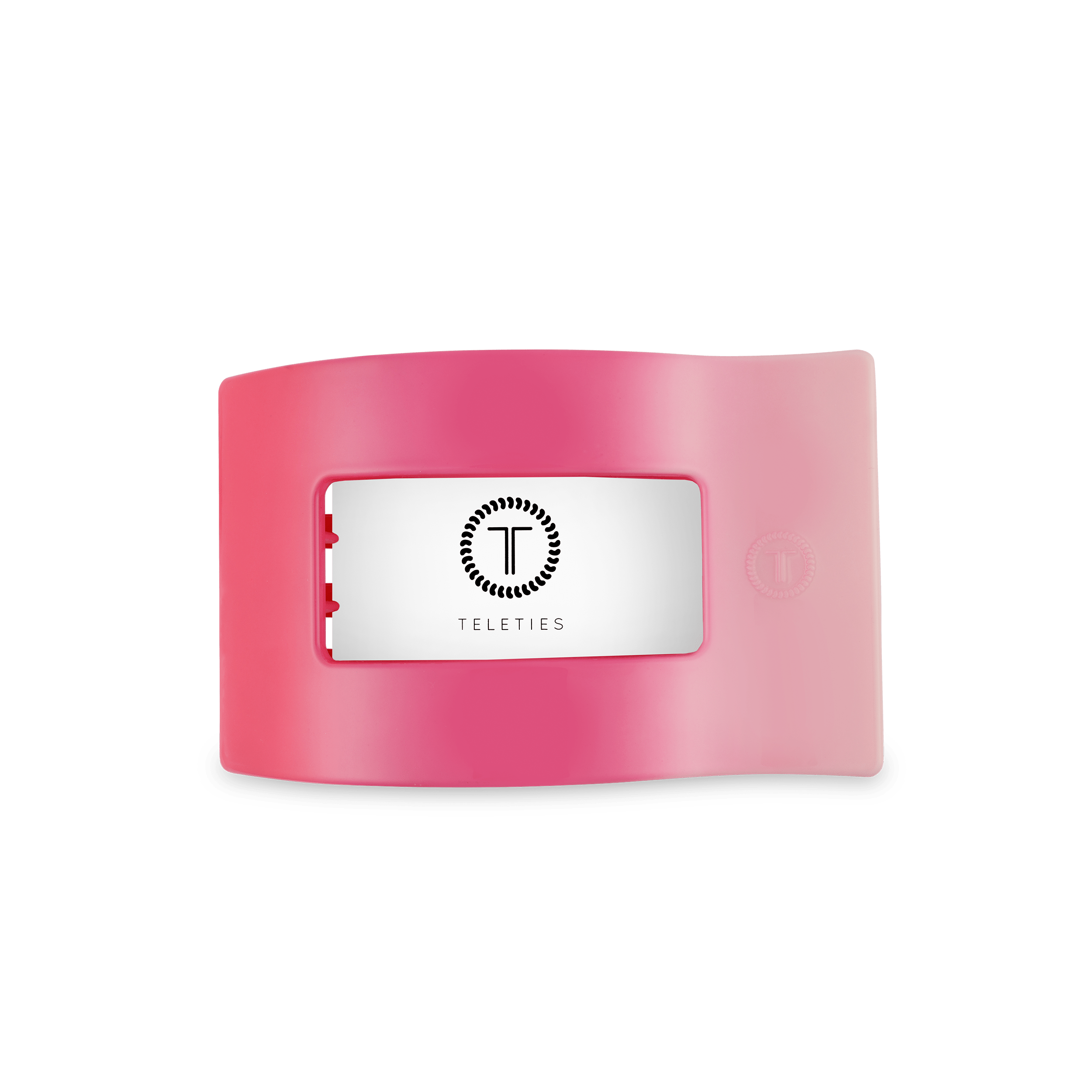 Kiss & Tell Medium Flat Rectangle Hair Clip in Pink