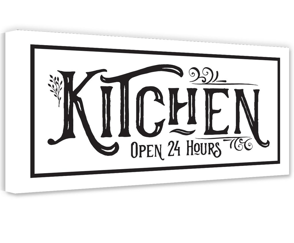 Kitchen Open 24 hrs - Canvas