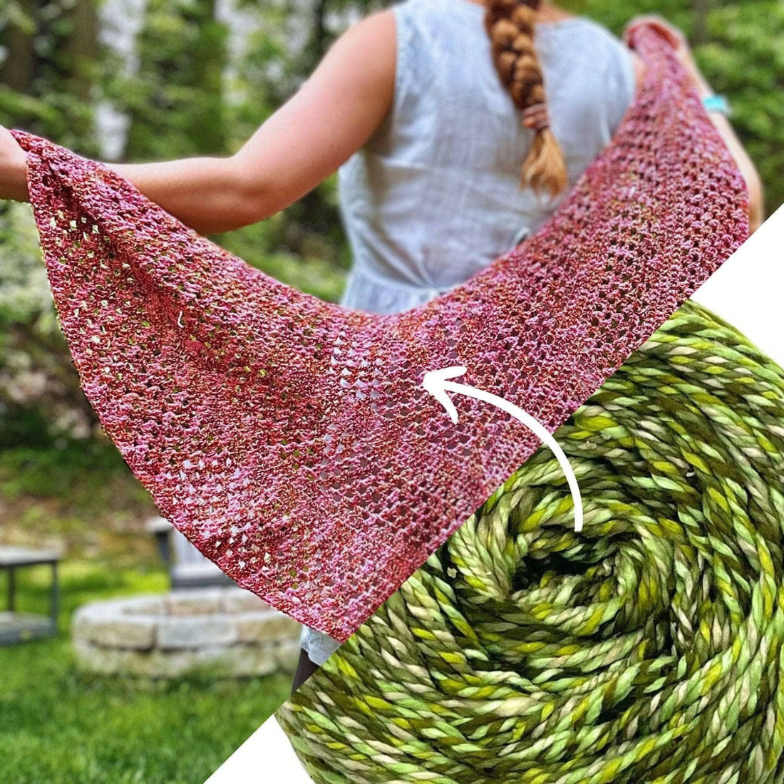 A Walk in the Garden Crochet Shawl Kit for Beginners
