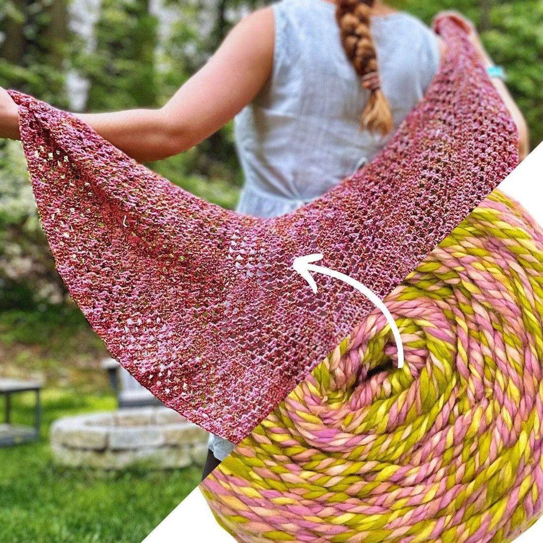 A Walk in the Garden Crochet Shawl Kit for Beginners