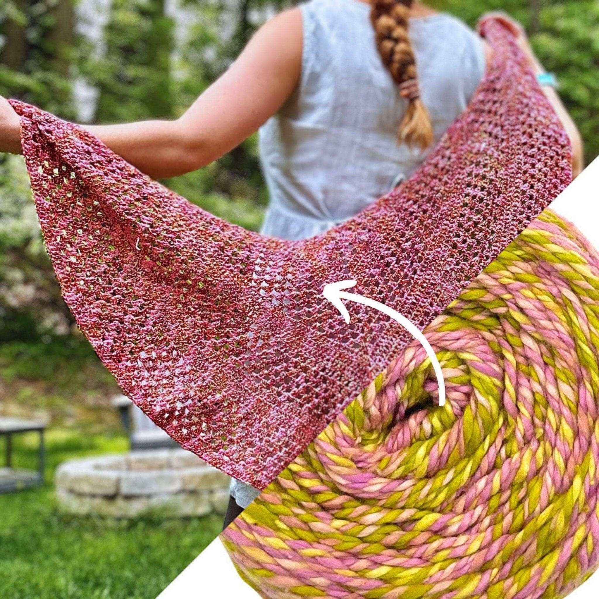 A Walk in the Garden Crochet Shawl Kit for Beginners