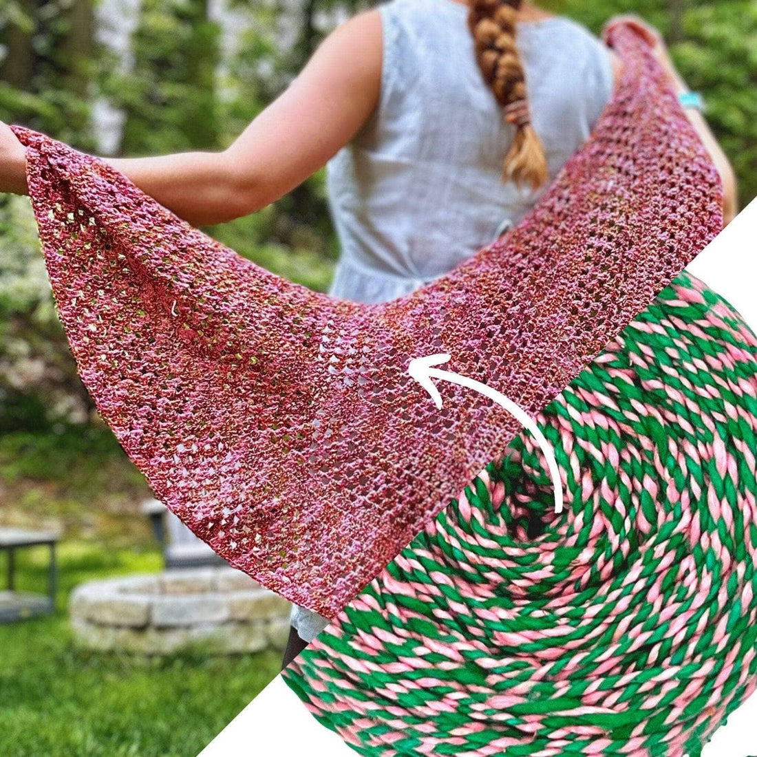 A Walk in the Garden Crochet Shawl Kit for Beginners
