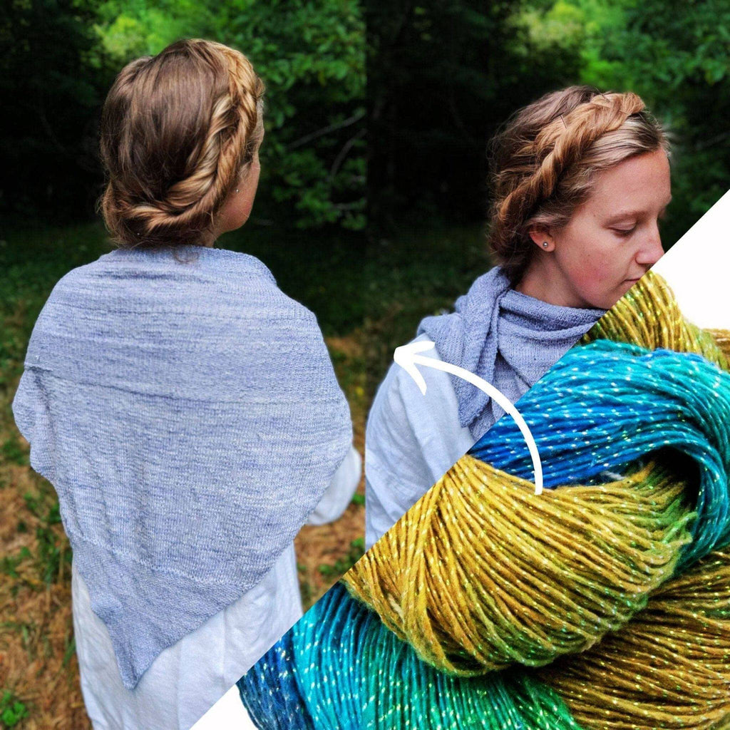 Serendipity Lace Weight Silk Shawl Knit Kit for Elegant Layering