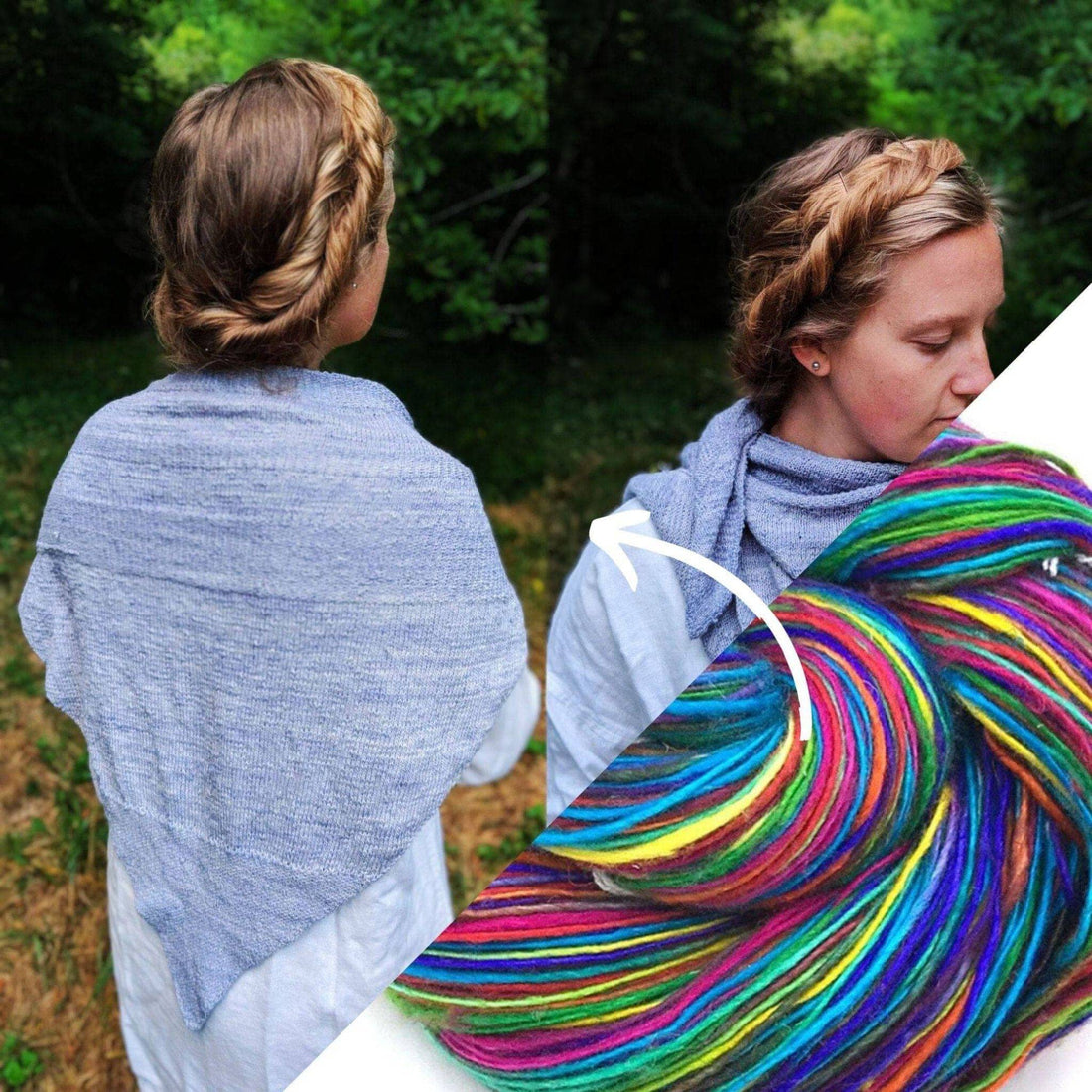 Serendipity Lace Weight Silk Shawl Knit Kit for Elegant Layering