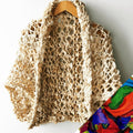 Silk Garter + Lace Cocoon Coat Knit Kit - Boho Neutral Wrap