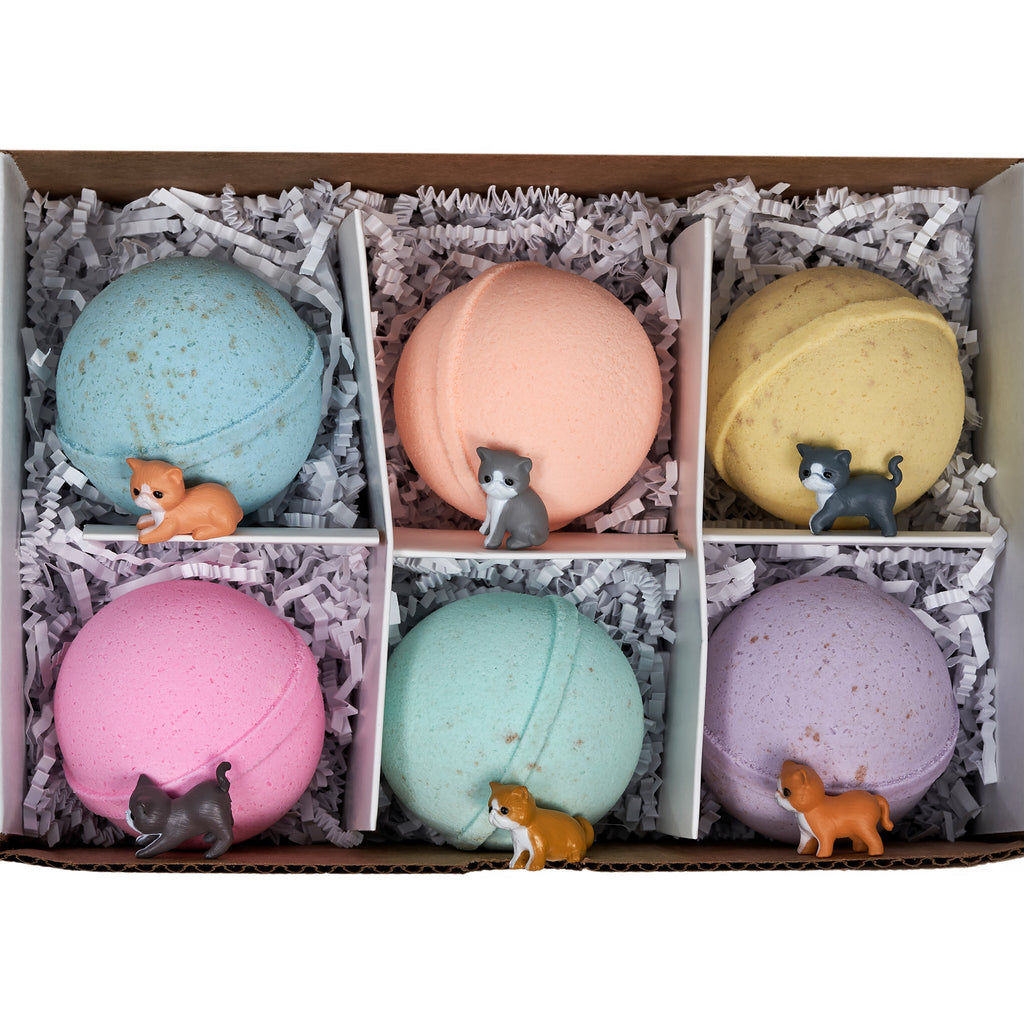 Spa Pure Kittens in Basket: 6 Adorable Kittens Bath Bombs