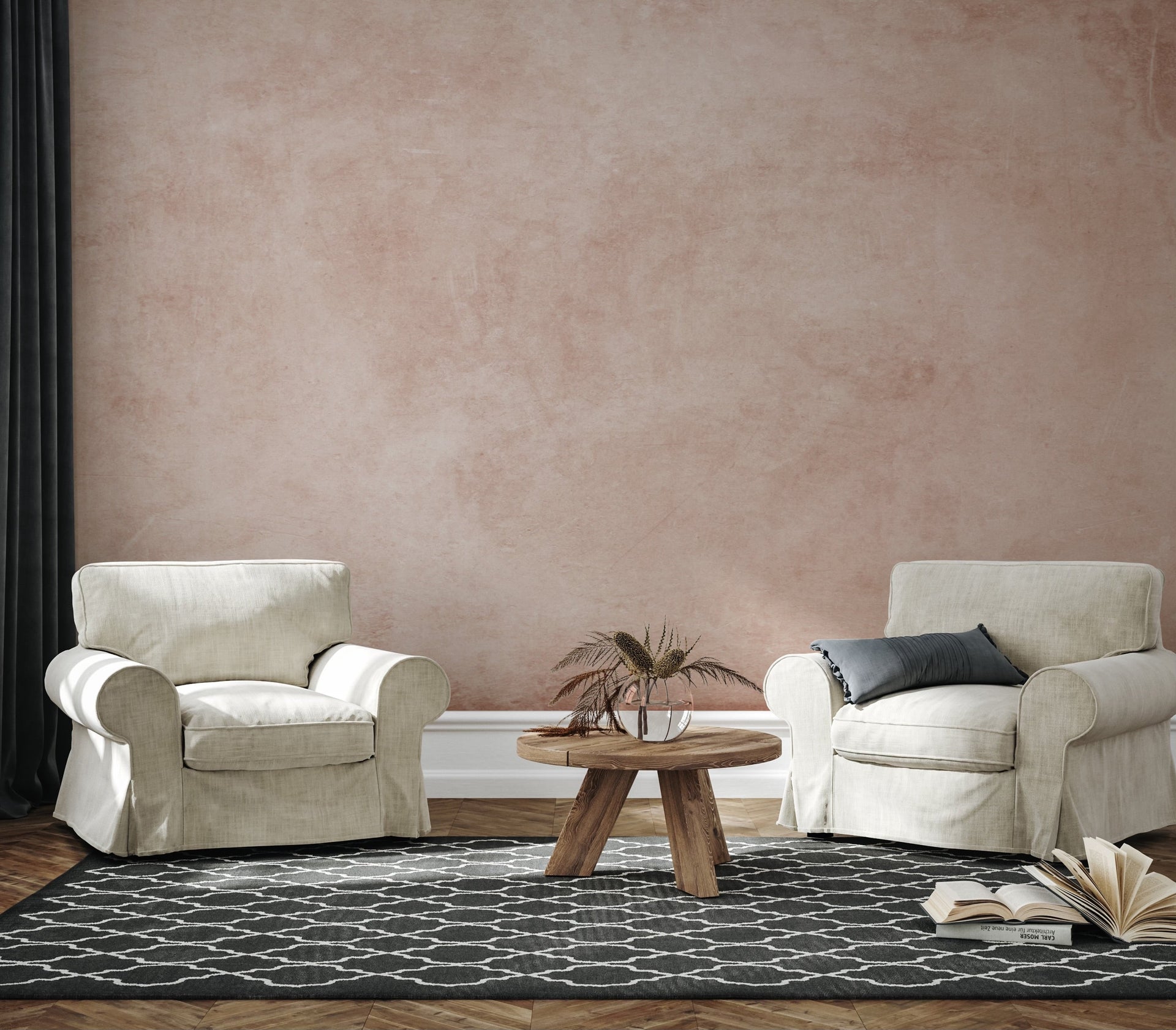 Edward Minimalist Wallpaper in Sand and Beige Modern Organic
