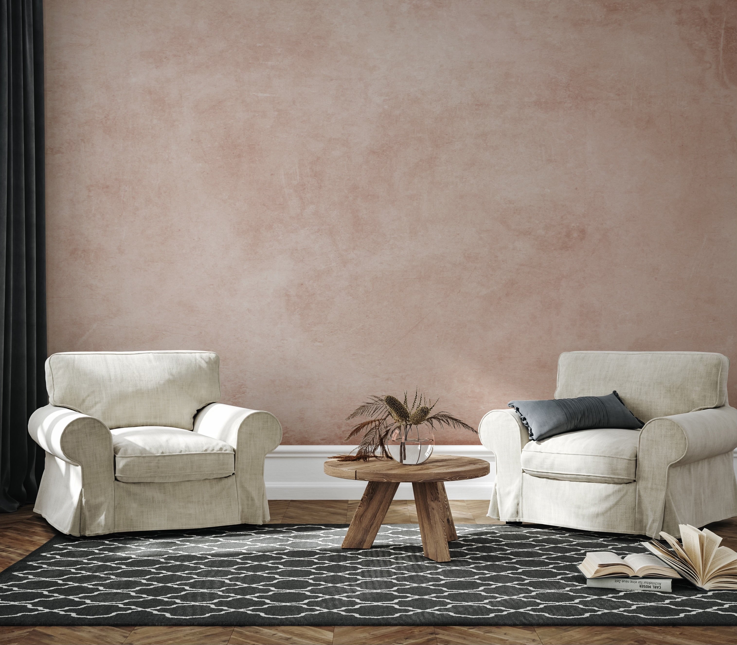 Edward Minimalist Wallpaper in Sand and Beige Modern Organic