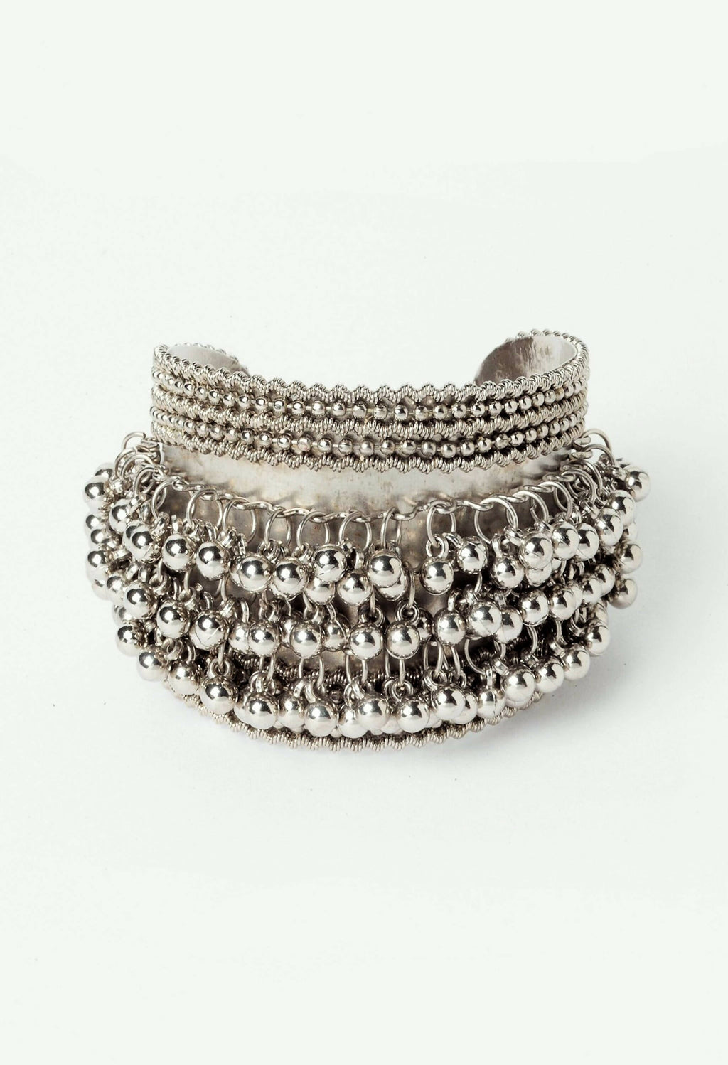 Radha Kishan Oxidised Silver-Plated Long Necklace Set