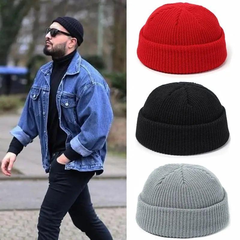 Minimalist knitted fisherman sailor cap for men and women