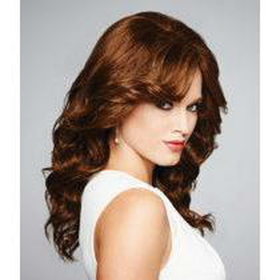 Knockout 100% Human Hair Wig in Warm Chestnut Auburn Highlights