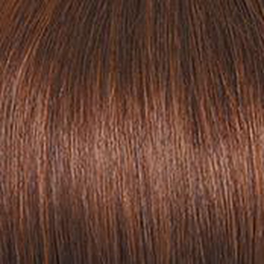 Knockout 100% Human Hair Wig in Warm Chestnut Auburn Highlights