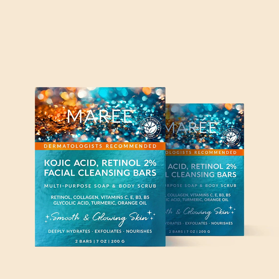 Kojic Acid and Retinol Cleansing Soap and Scrub Bars Set - Image 8