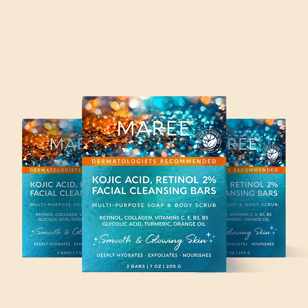 Kojic Acid and Retinol Cleansing Soap and Scrub Bars Set - Image 9