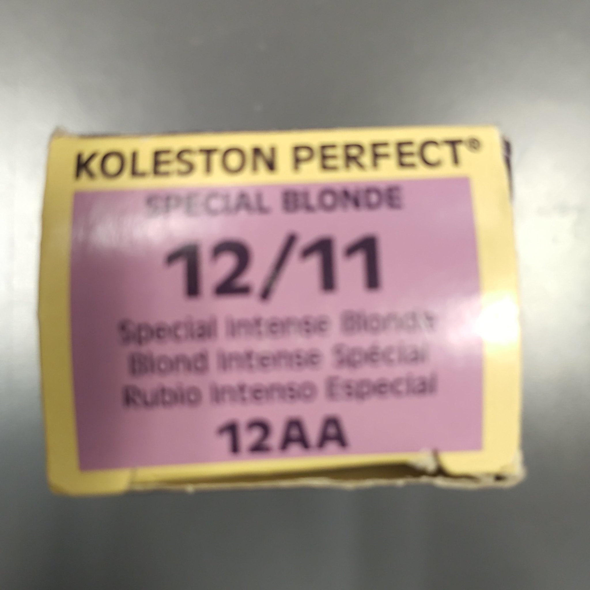 Wella Koleston Perfect 12/11 Special Intense Blonde cream tube packaging