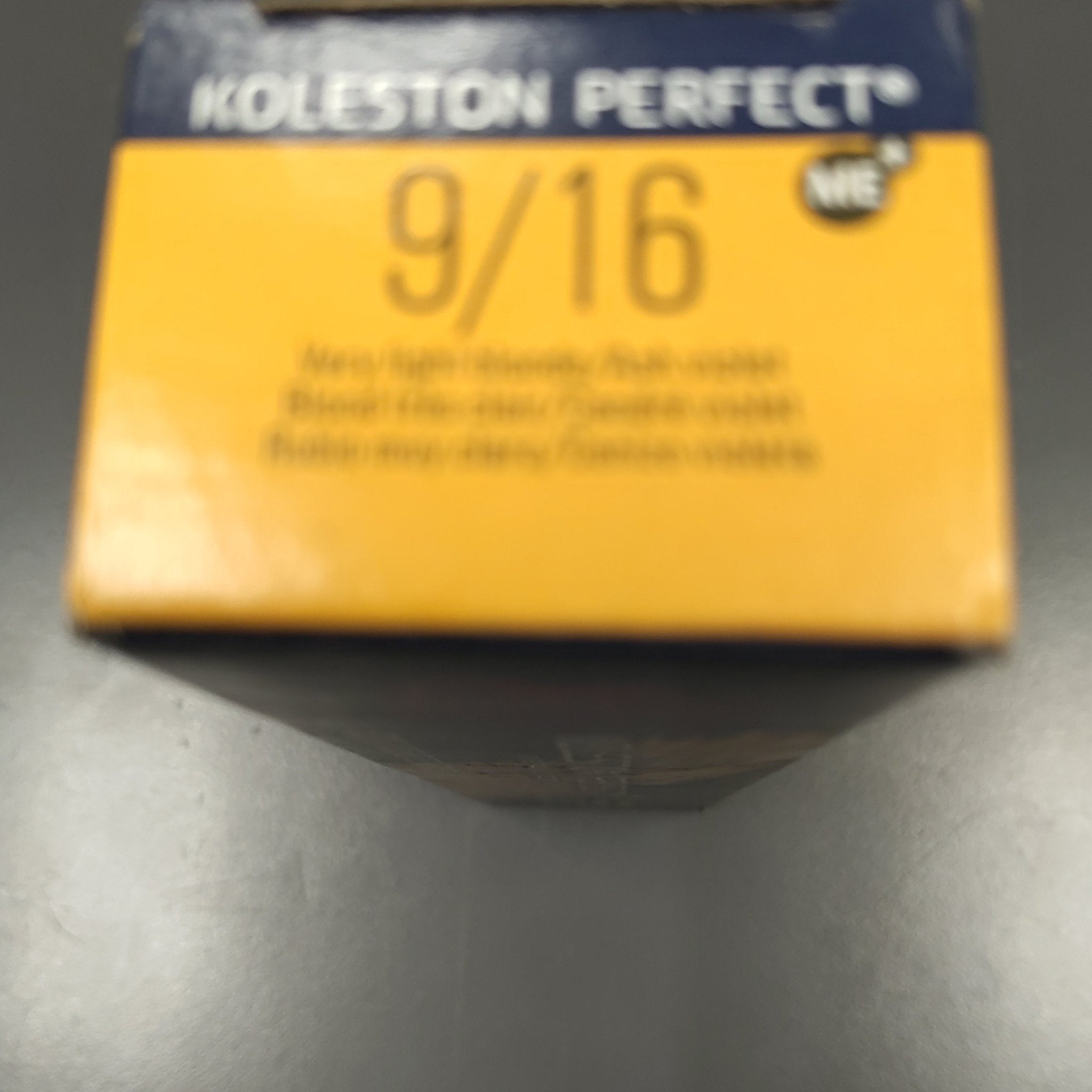 Wella Koleston Perfect 9/16 Color Tube packaging showing professional hair color shade