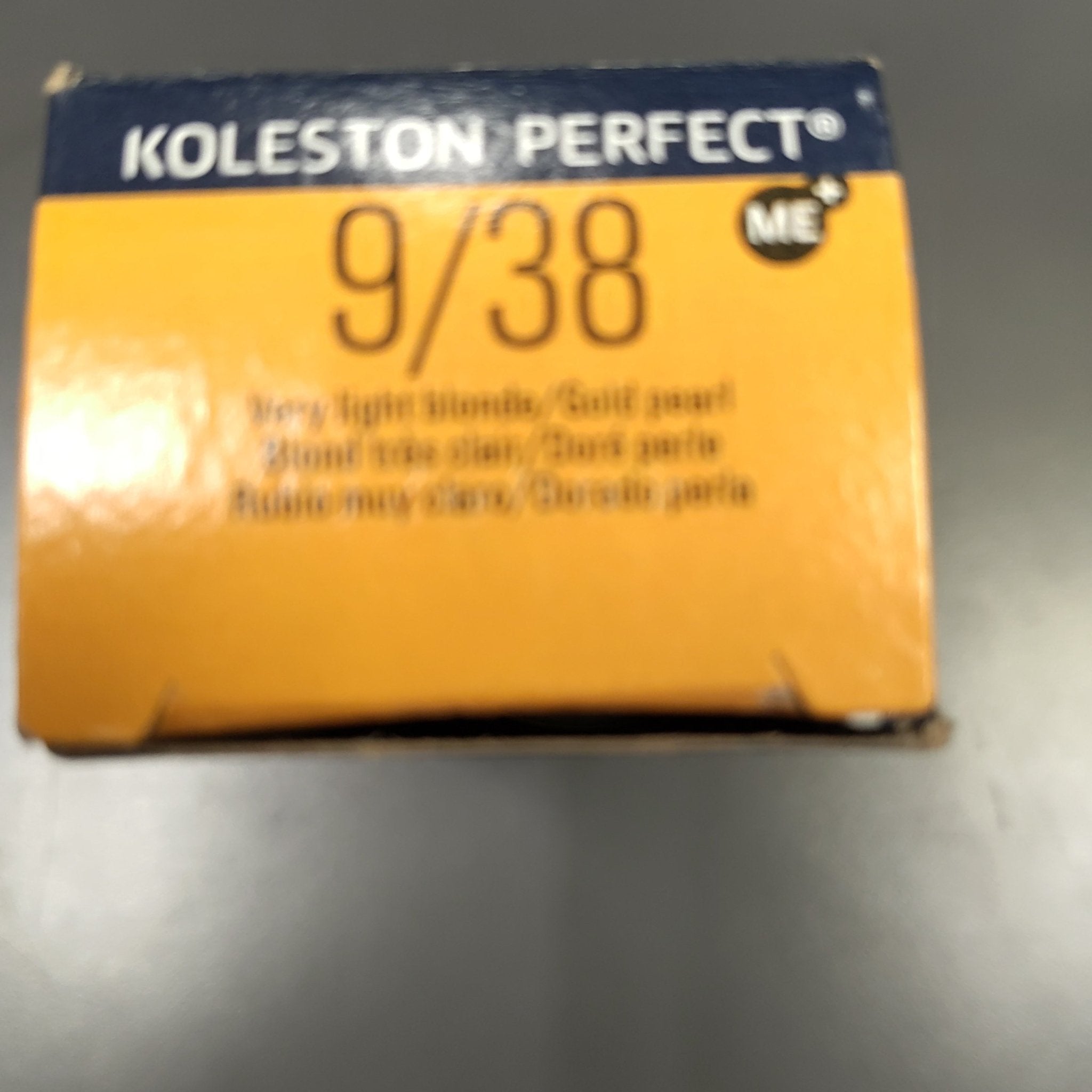 Wella Koleston Perfect 9/38 Very Light Blonde hair color tube