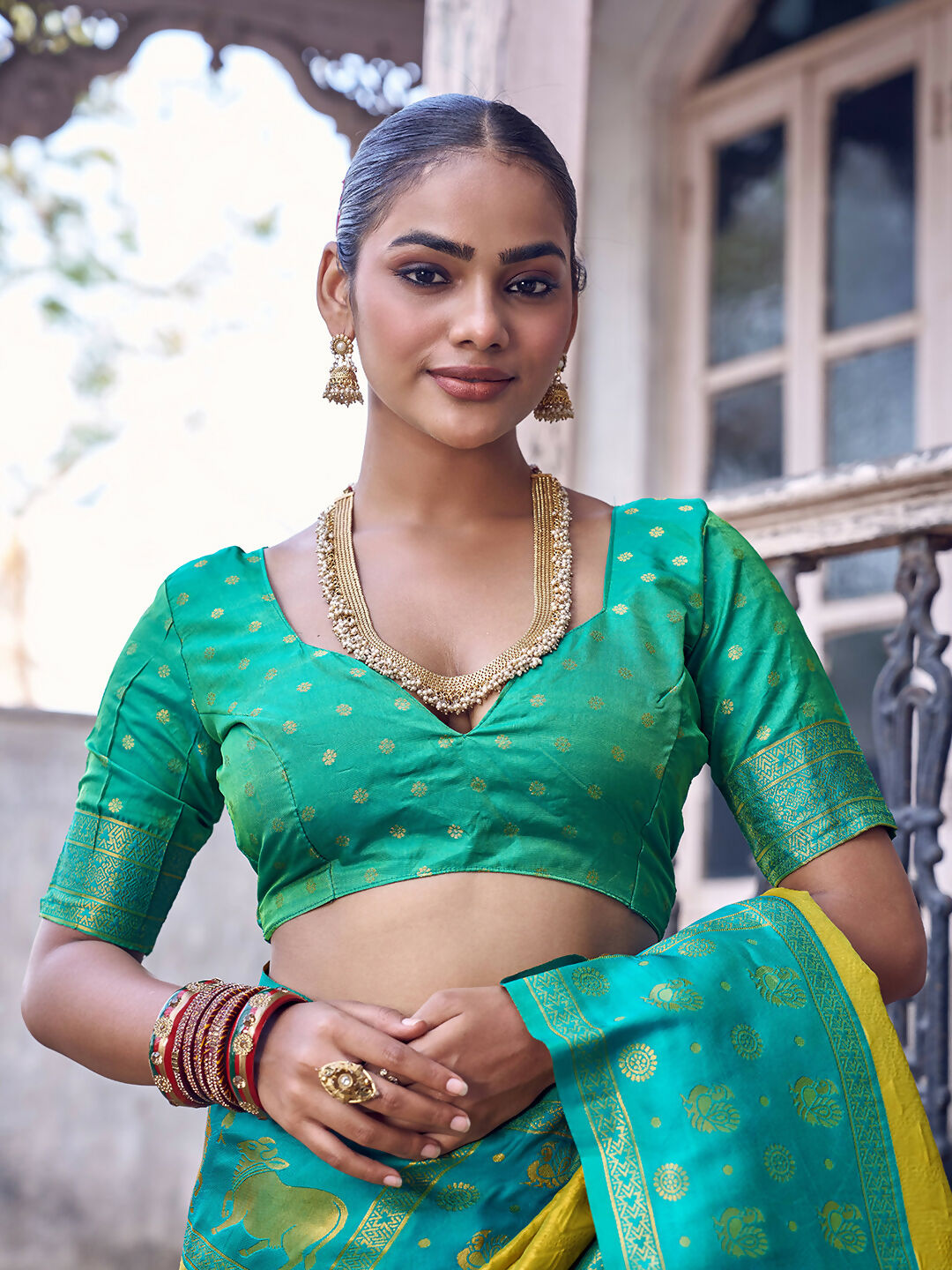 Mustard Soft Silk Saree with Matching Blouse