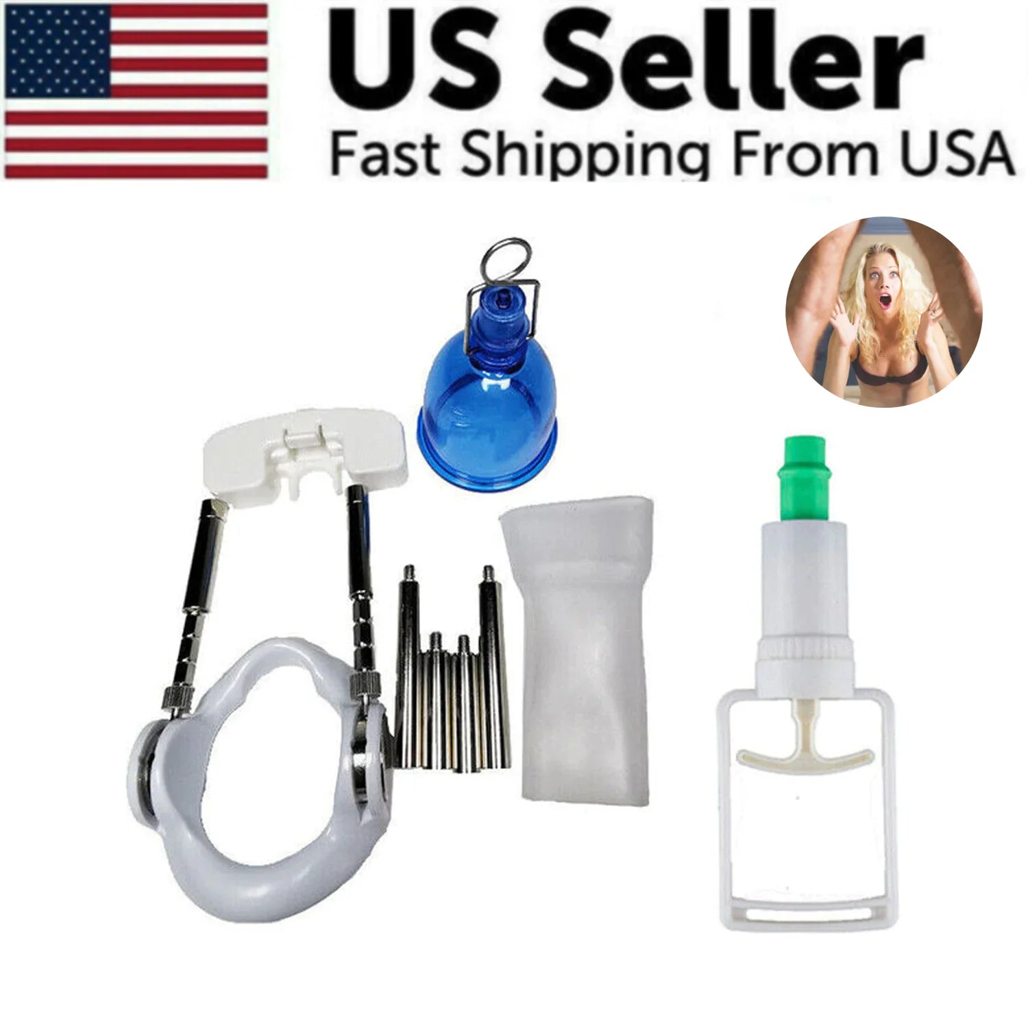 Super Penis Enlargement Extender Vacuum Stretcher Pump Hanger Bigger Enhancement