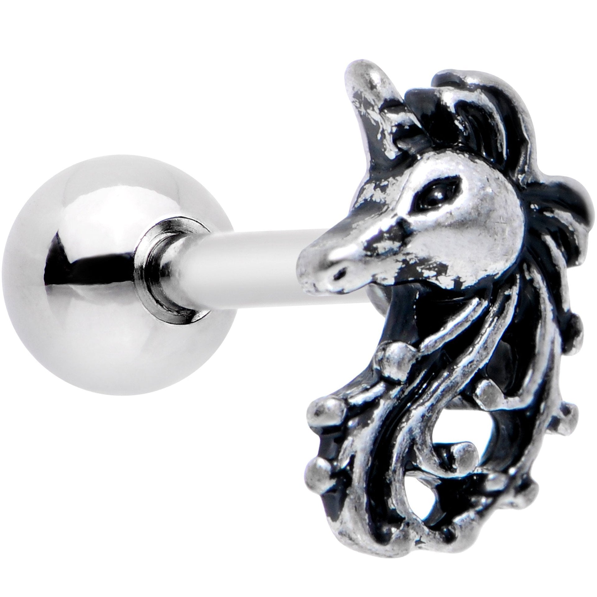 16G 1/4 Majestic Unicorn Cartilage Tragus Earring