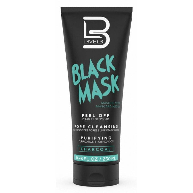 L3VEL3 Black Facial Mask 250ml bottle for deep pore cleansing and blackhead removal