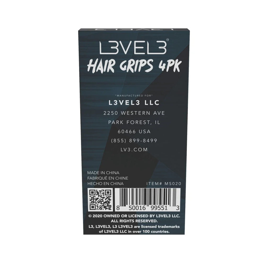 Velcro Hair Grips for Sectioning & Styling - Professional 4-Pack