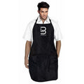 Professional black barber and stylist apron with two large front hip pockets