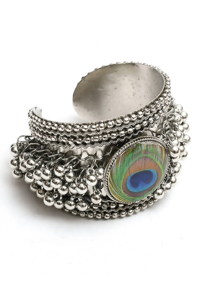 Ghungroo Handcrafted Oxidised Cuff Bracelet