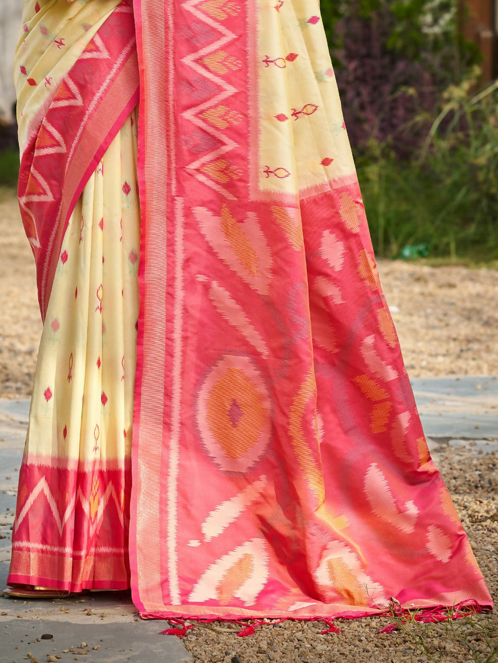 Shree Shyam Fashion Cream Soft Silk Saree
