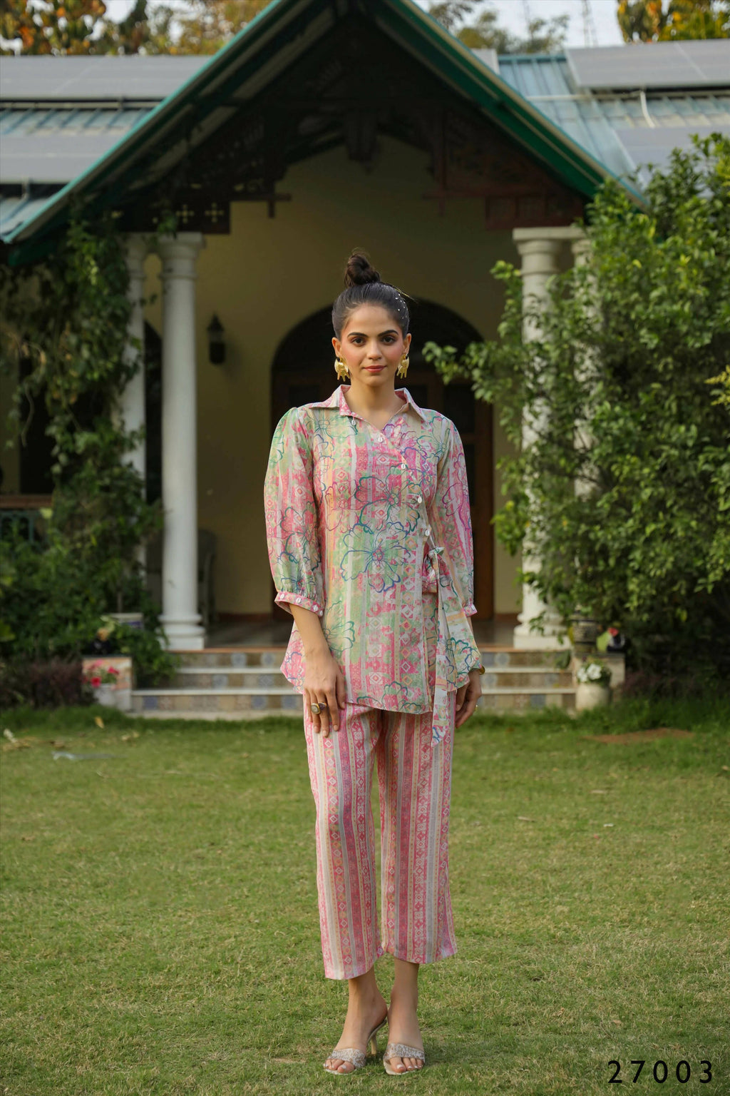 Anya Multi Mull Cotton Co-ord Set for Women - Casual Digital Print