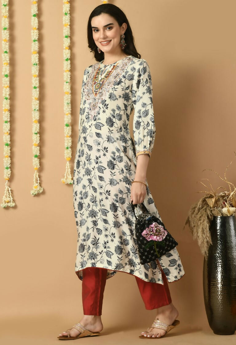 White Maslin Kurta Set - Minimalist Ethnic Chic