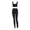 Women's Ribbed Yoga Workout Set for Autumn/Winter