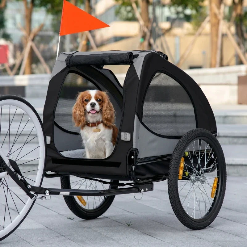 Dog Bike Trailer, Pet Stroller with Wheels for Medium Dogs