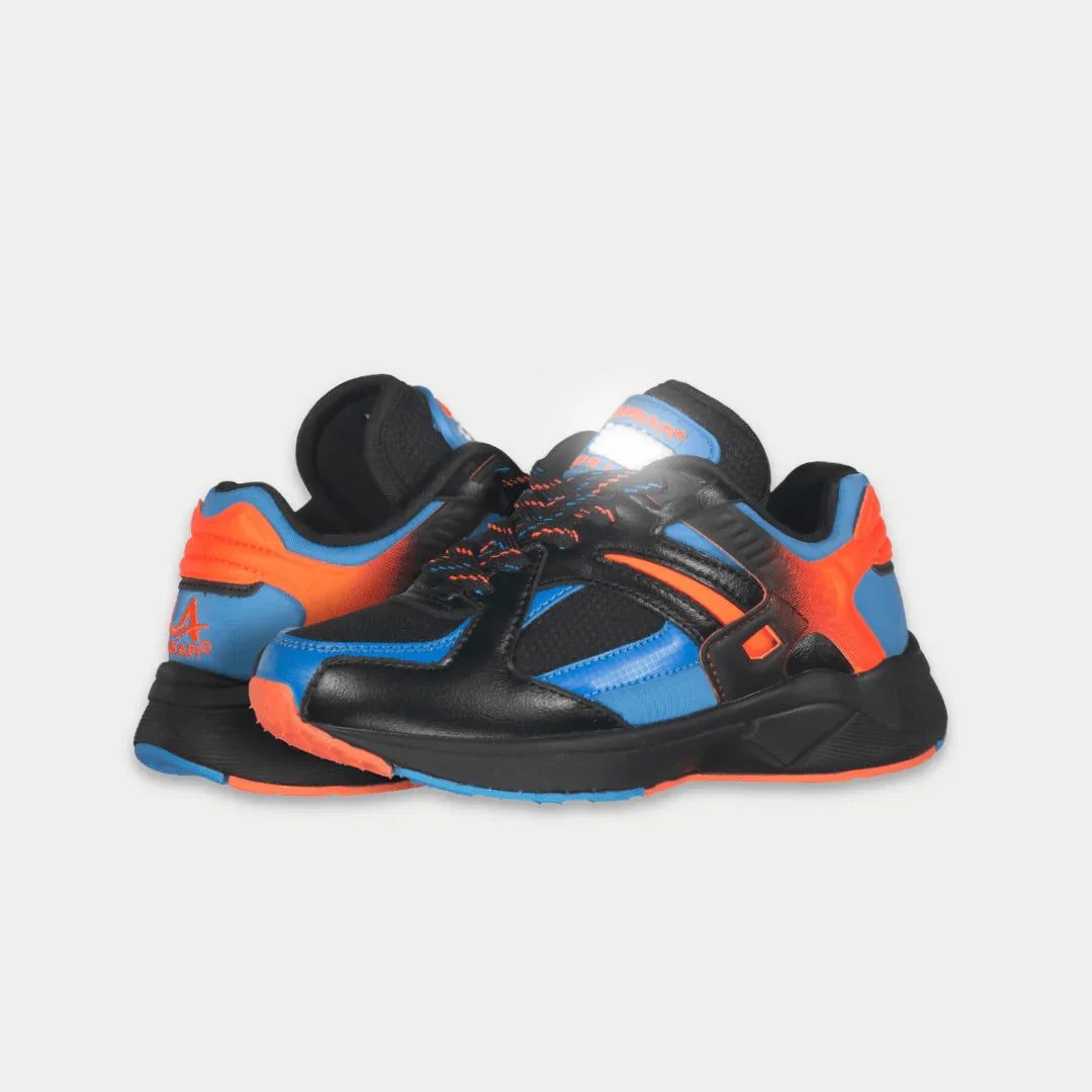Kids Catapult Light-Up Lowtop Sneakers in Black and Blue