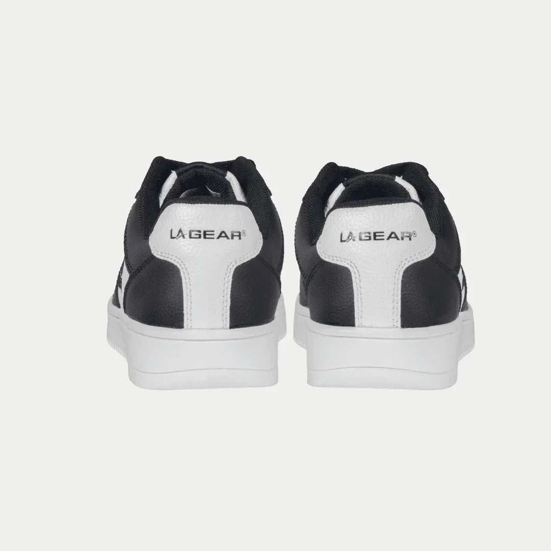 Kids Edge Lowtop Sneakers - Black and White Retro Playground Shoes