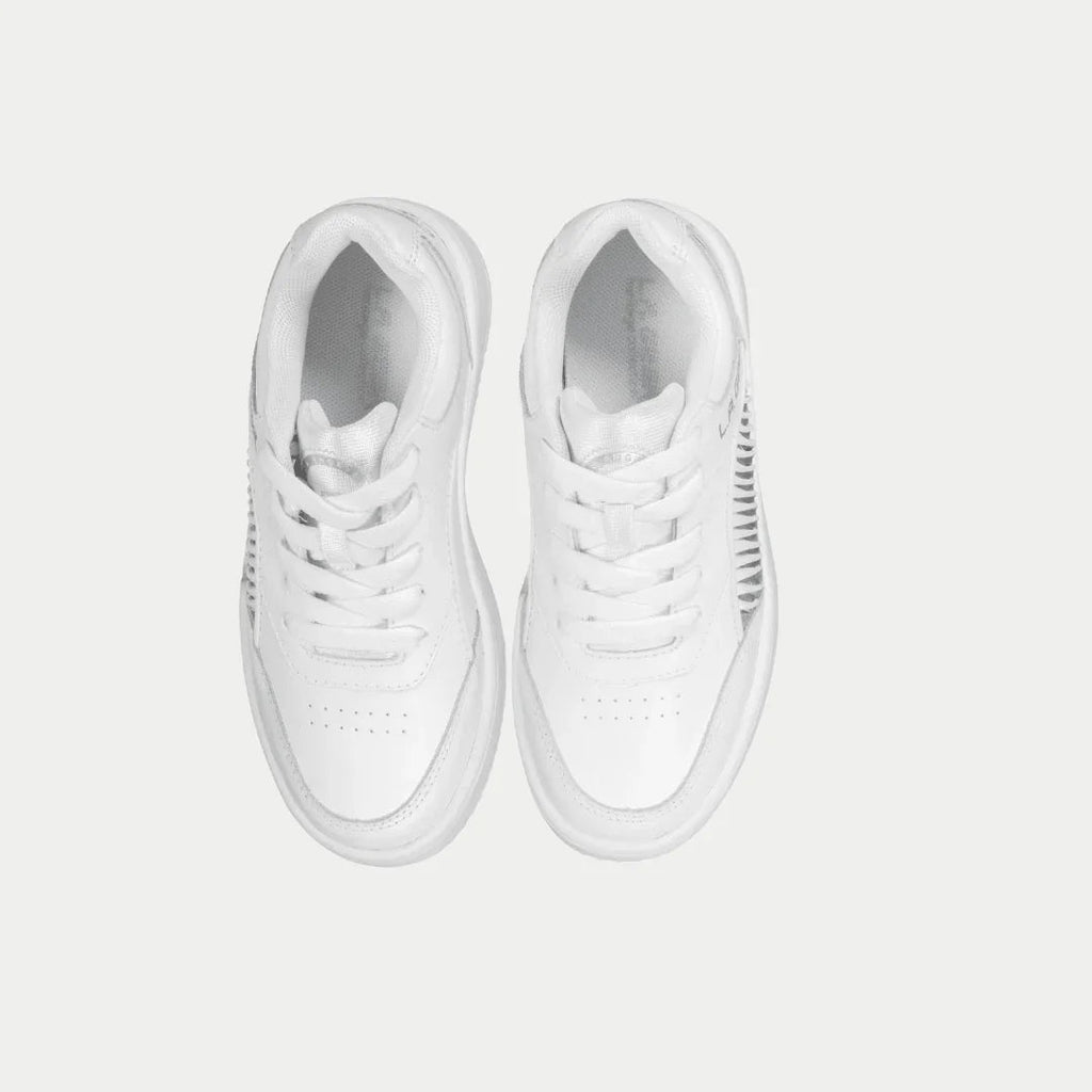 Kids Flame Lowtop Sneakers in White - Comfortable Everyday Shoes