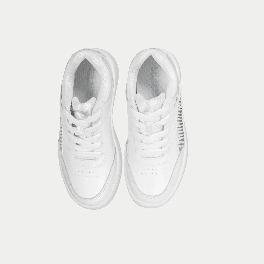 Kids Flame Lowtop Sneakers in White - Comfortable Everyday Shoes