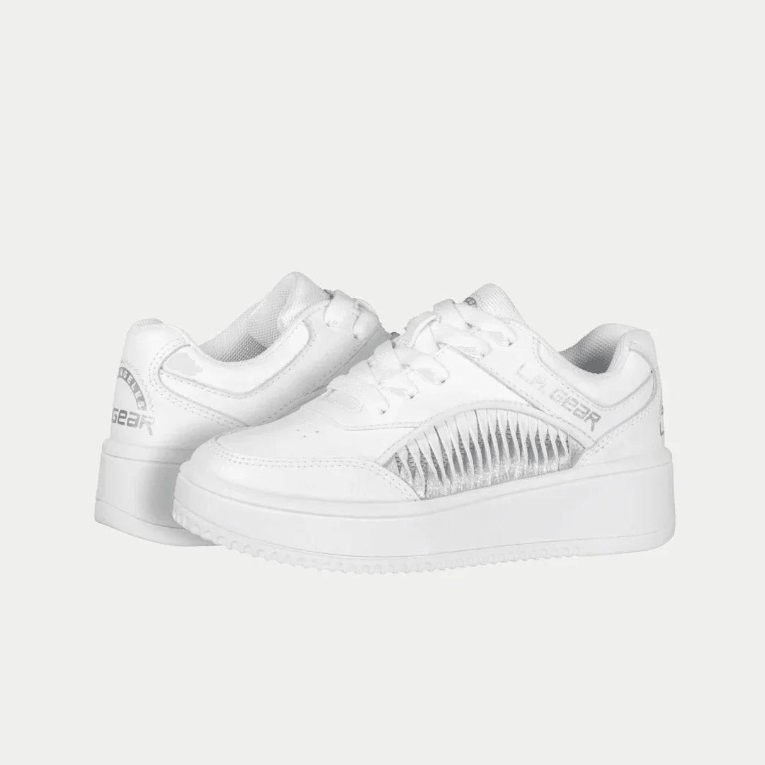 Kids Flame Lowtop Sneakers in White - Comfortable Everyday Shoes