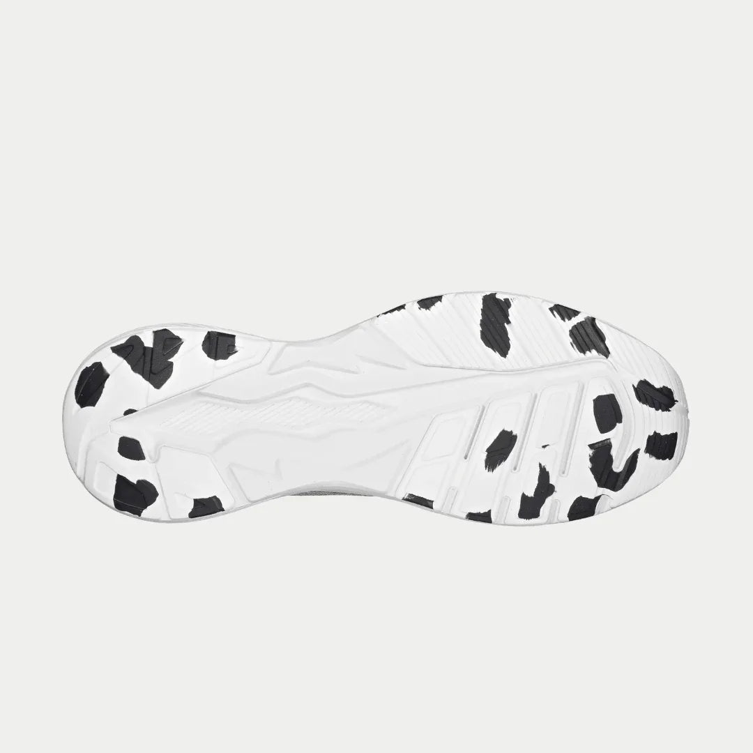 Highland Men's Lowtop Sneakers in White and Black Leather-Free
