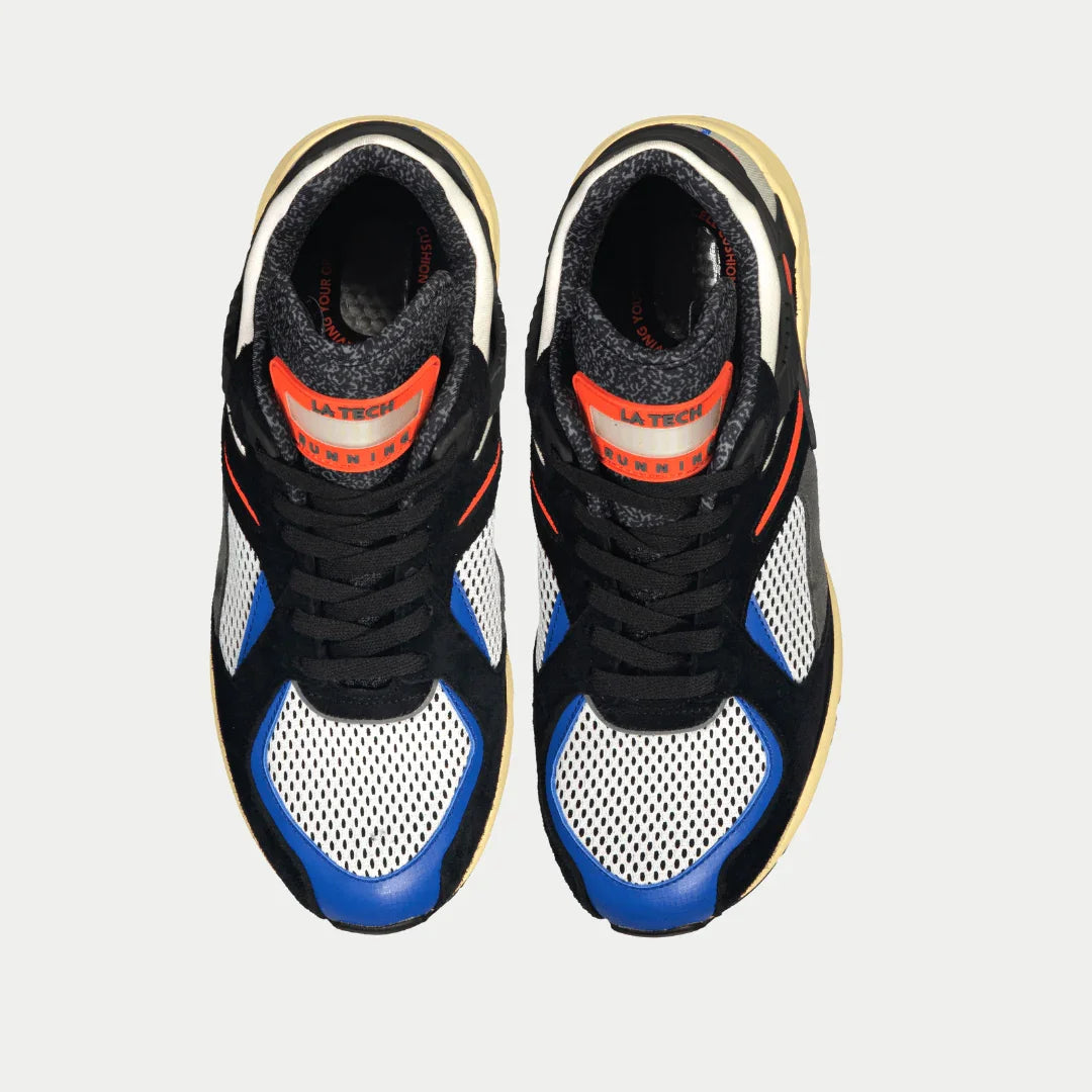 Catapult Light-Up Lowtop Retro Sneakers in Black and Orange