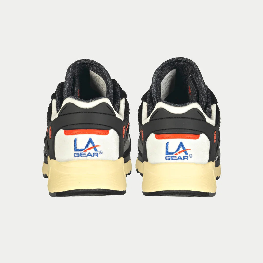 Catapult Light-Up Lowtop Retro Sneakers in Black and Orange