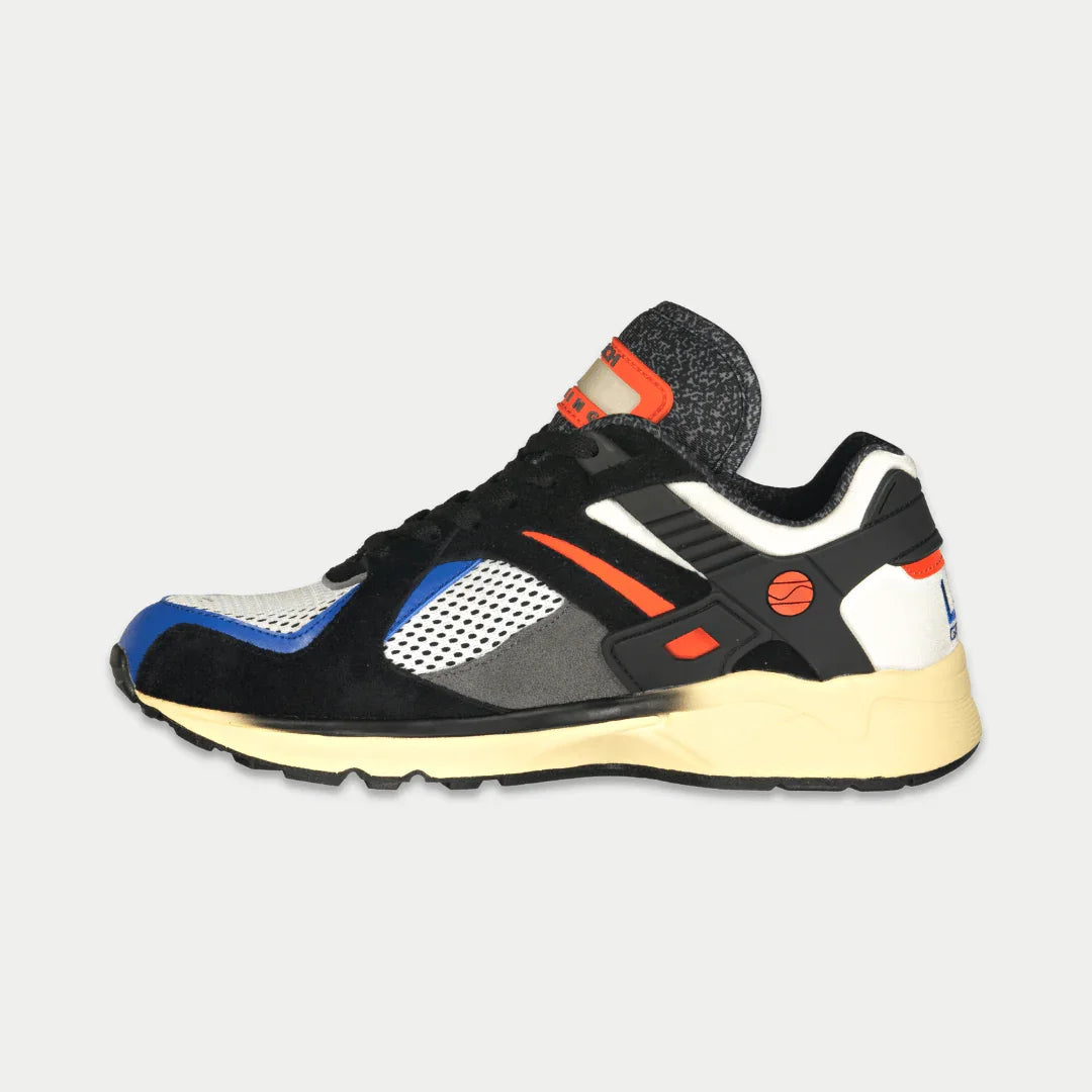 Catapult Light-Up Lowtop Retro Sneakers in Black and Orange