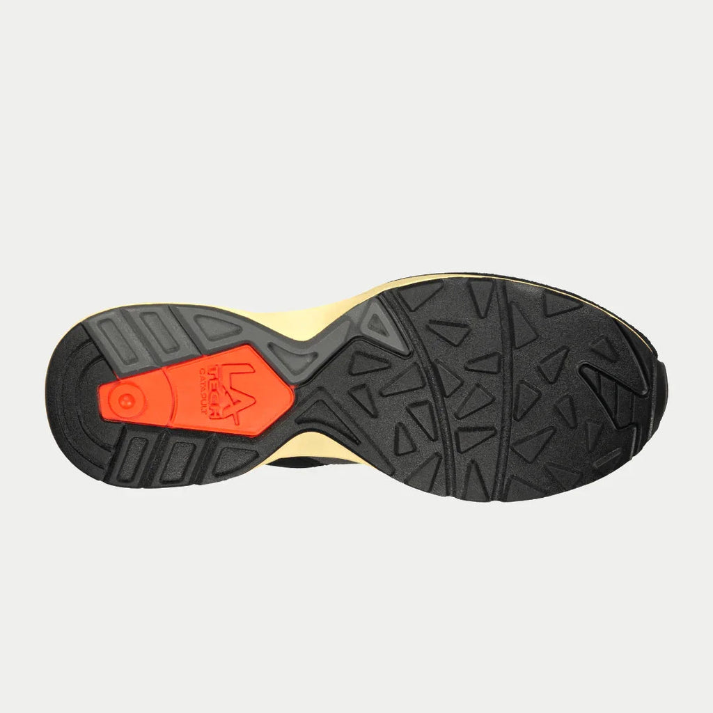 Catapult Light-Up Lowtop Retro Sneakers in Black and Orange