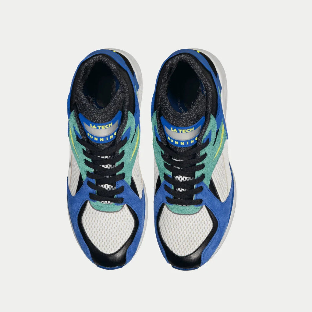 Catapult Light-Up Lowtop Retro Sneakers in Blue and Green