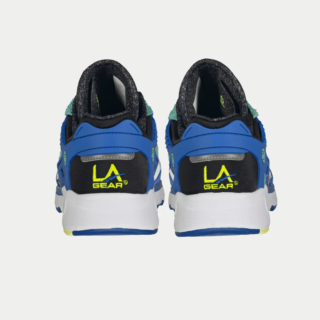 Catapult Light-Up Lowtop Retro Sneakers in Blue and Green
