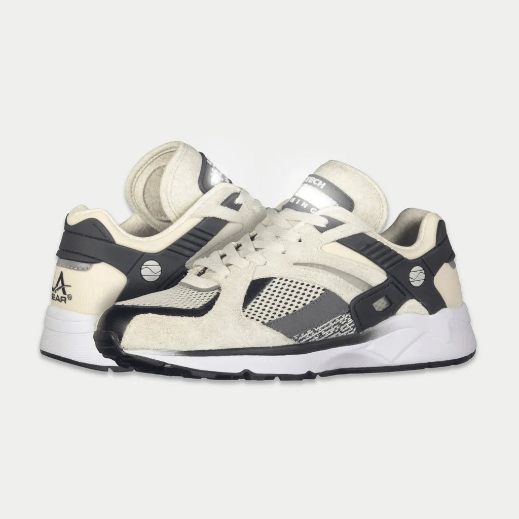 Catapult Light-Up Lowtop Retro Sneakers in White and Black