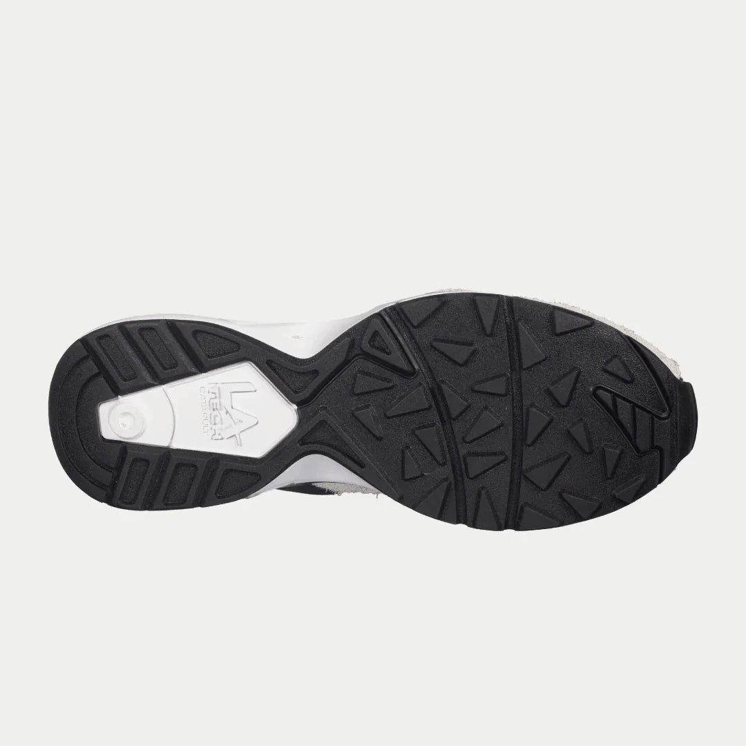 Catapult Light-Up Lowtop Retro Sneakers in White and Black