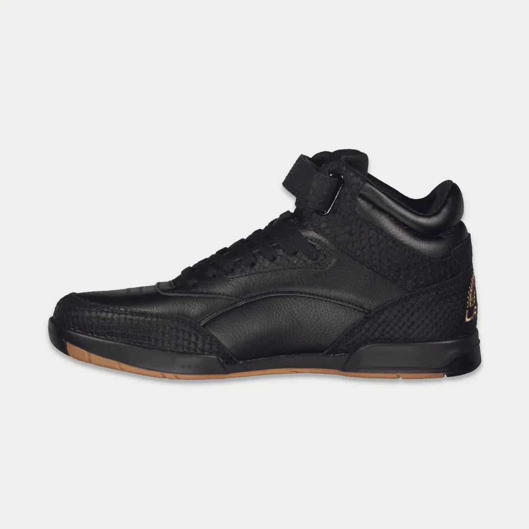 Flame Retro Hightop Sneakers in Black