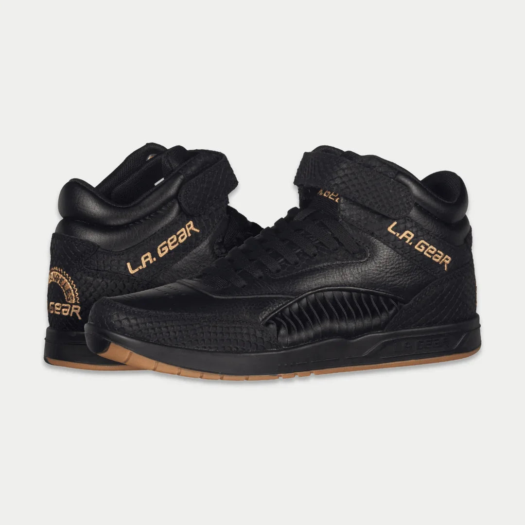 Flame Retro Hightop Sneakers in Black